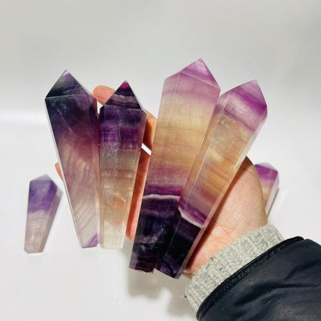 Beautiful Purple Fluorite Point Scepter Magic Wand Wholesale - Wholesale Crystals