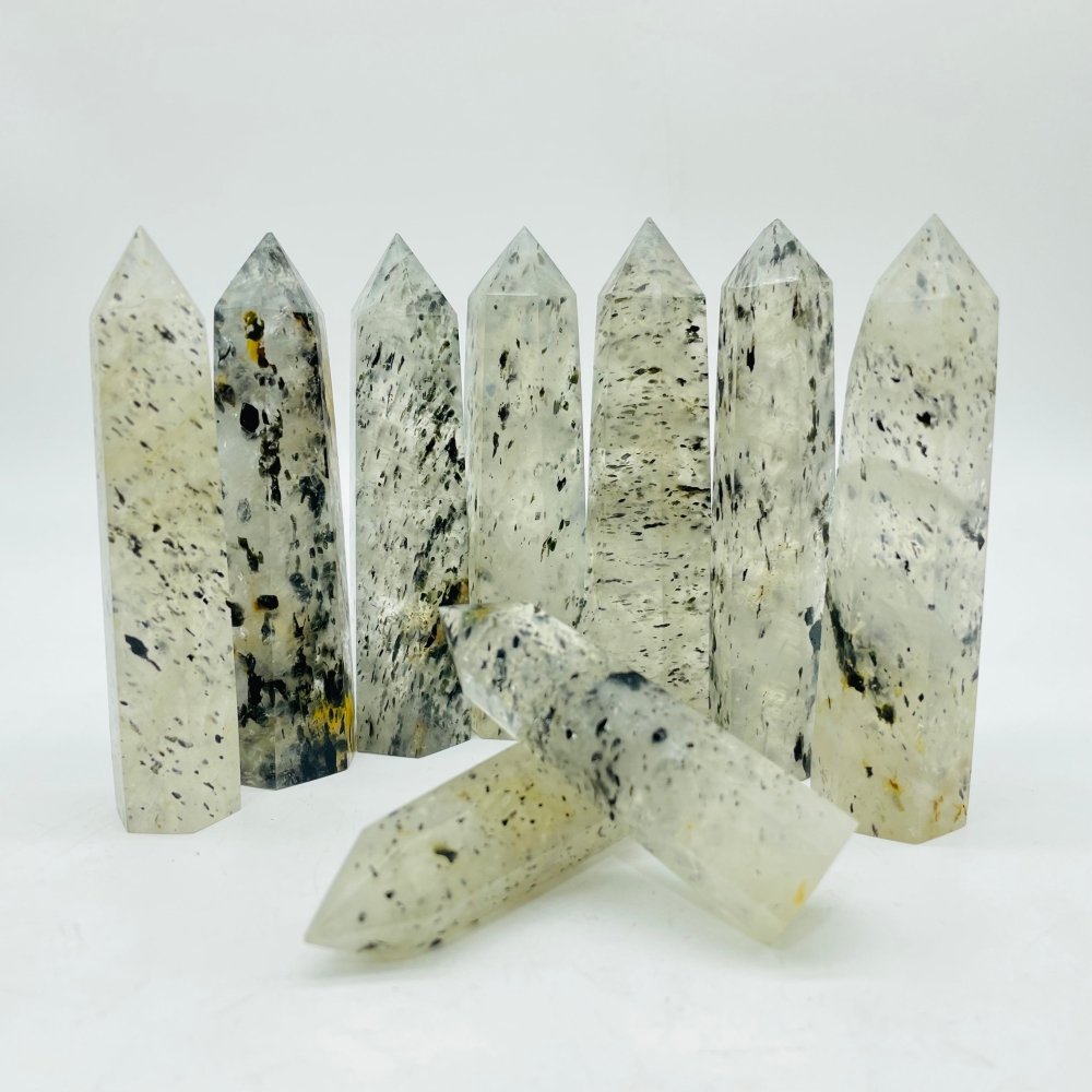 Black Mica Crystal Quartz Tower Points Wholesale -Wholesale Crystals