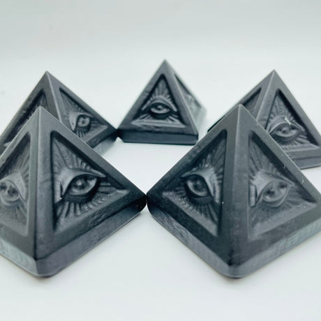 Black Obsidian Devil's Eye Pyramid Carving Wholesale -Wholesale Crystals