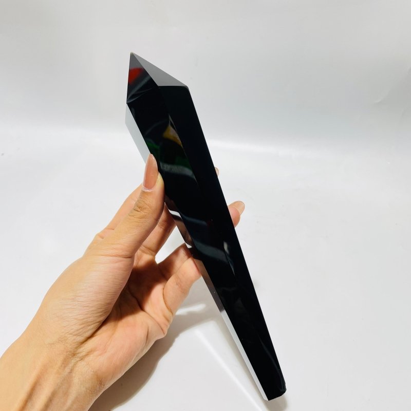 Black Obsidian Scepter Point Magic Wand Wholesale -Wholesale Crystals