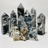 Black Sphalerite Geode Quartz Four-Sided Tower Points Wholesale -Wholesale Crystals