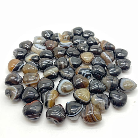 Black Stripe Agate Heart 0.78in(2cm) Wholesale -Wholesale Crystals