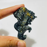 Blue Mixed Yellow Tiger Eye & Lepidolite Mermaid Carving Wholesale -Wholesale Crystals