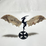 Blue Moonstone Mixed Sunstone Dragon Carving With Stand -Wholesale Crystals