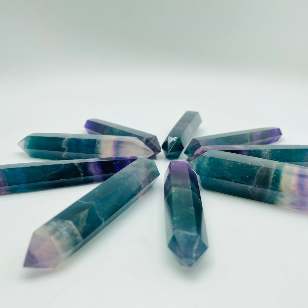 Blue Purple Fluorite Double Point Tower Wholesale -Wholesale Crystals