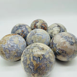 Blue Sakura Flower Agate Spheres Ball Wholesale -Wholesale Crystals