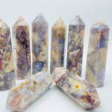 Blue Sakura Flower Agate Tower Point Crystal Wholesale -Wholesale Crystals