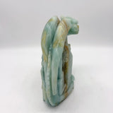 Caribbean Calcite Flying Dragon With Castle Carving -Wholesale Crystals