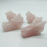 Caribbean Calcite & Rose Quartz Dragon Head Carving Wholesale -Wholesale Crystals