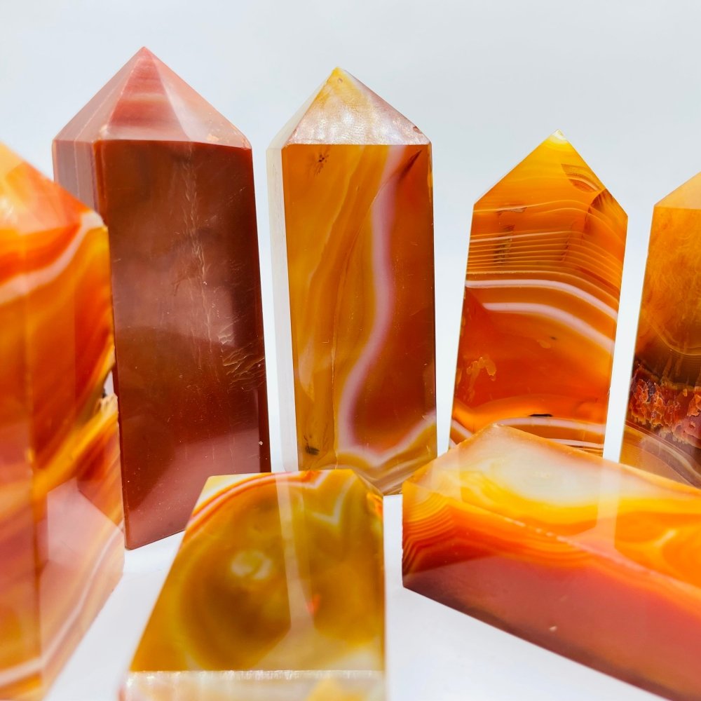 Carnelian Four-Sided Tower Point Wholesale -Wholesale Crystals