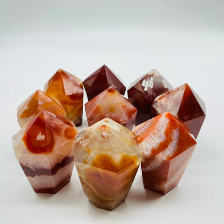 Carnelian Mixed Quartz CupCake Shape Tower Points Wholesale -Wholesale Crystals