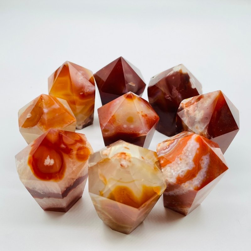 Carnelian Mixed Quartz CupCake Shape Tower Points Wholesale -Wholesale Crystals