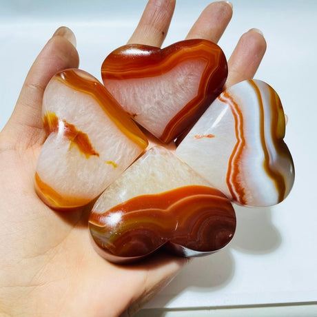 Carnelian Mixed Quartz Heart Wholesale -Wholesale Crystals