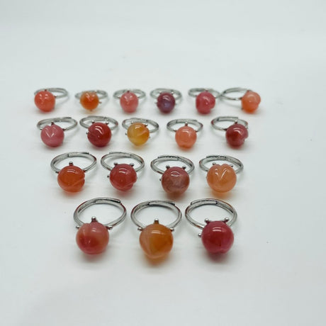 Carnelian Peach Ring Wholesale -Wholesale Crystals