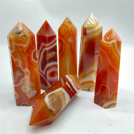 Carnelian Stripe Tower Point Wholesale -Wholesale Crystals