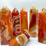 Carnelian Stripe Tower Point Wholesale -Wholesale Crystals