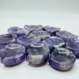Cat Head Shape Chevron Amethyst Shallow Bowl Wholesale -Wholesale Crystals