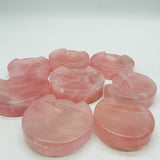 Cat Head Shape Madagascar Pink Rose Quartz Carving Wholesale -Wholesale Crystals
