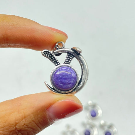 Charoite Bunny Ears Pendant Crystal Wholesale -Wholesale Crystals