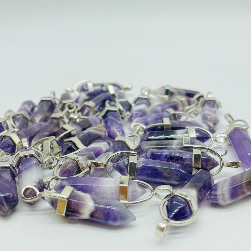 Chevron Amethyst Double Point Pendant Wholesale -Wholesale Crystals