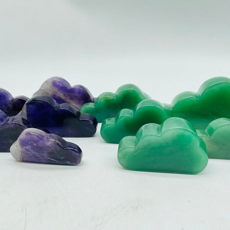 Chevron Amethyst & Green Aventurine Cloud Carving Wholesale -Wholesale Crystals