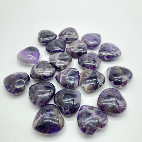 Chevron Amethyst Heart 1.2in(3cm) Wholesale -Wholesale Crystals
