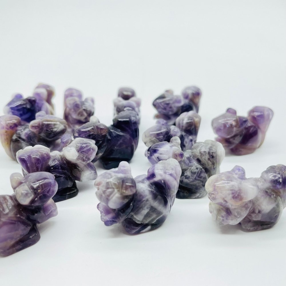 Chevron Amethyst Squirrel Carving Animals Wholesale -Wholesale Crystals