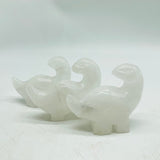 Clear Quartz & Dalmatian Jasper Dinosaur Carving Animals Wholesale -Wholesale Crystals