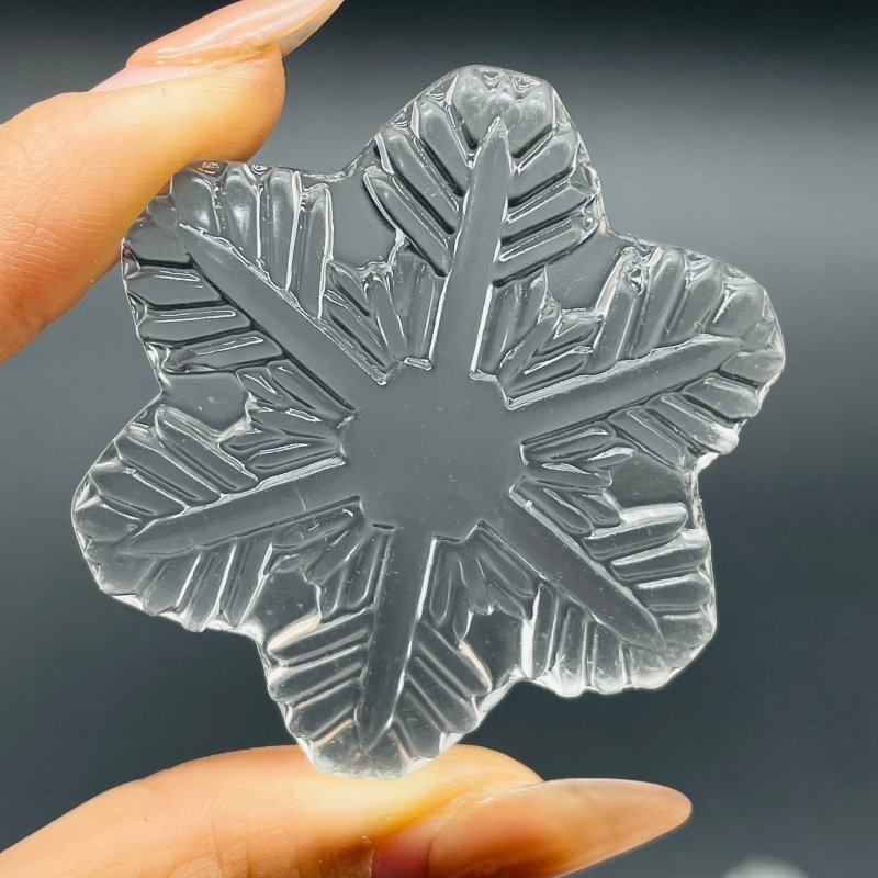 Clear Smelting Quartz Snowflake Carving Wholesale - Wholesale Crystals