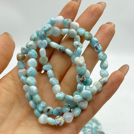 Cute Larimar Heart Bracelets Wholesale Dominican Republic -Wholesale Crystals