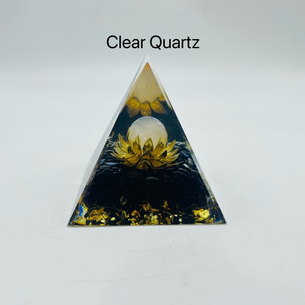 Clear Quartz Obsidian Orgone Pyramid Wholesale -Wholesale Crystals