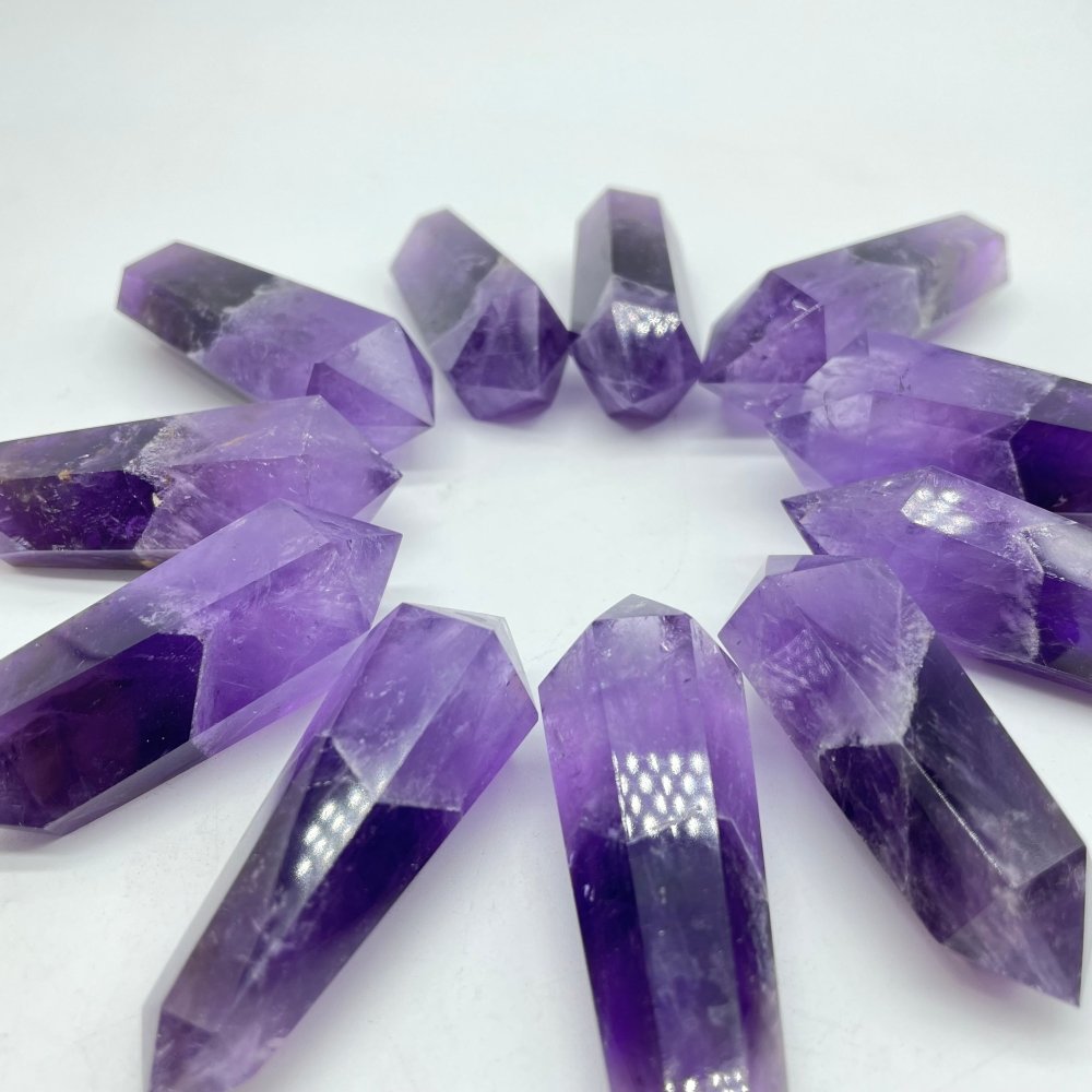 Double Points Amethyst Phantom Mountain Tower Points Wholesale -Wholesale Crystals