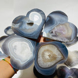 23 Pieces High Quality Large Geode Druzy Agate Heart -Wholesale Crystals