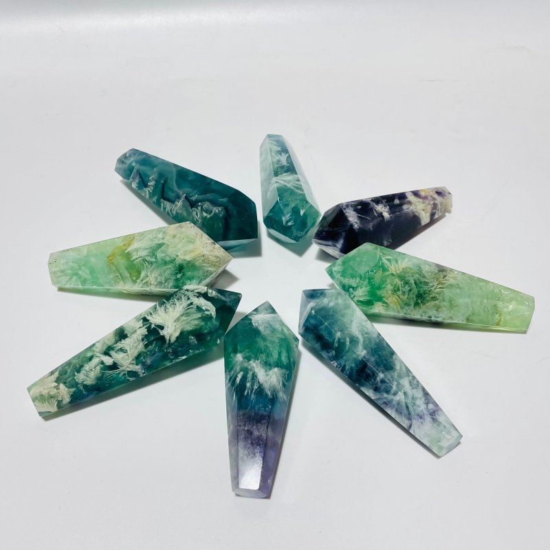 Feather Fluorite Scepter Point Magic Wand Wholesale 2.3 - 4inch - Wholesale Crystals