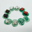 Frog On Leaf Mini Carving Wholesale Sakura Agate Red Jasper Howlite -Wholesale Crystals