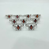 Garnet Cut Faceted Butterfly Ring Wholesale - Wholesale Crystals