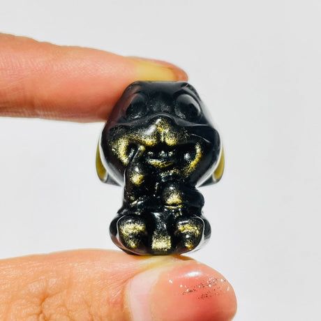 Gold Sheen Obsidian Carving Mickey Mouse Wholesale -Wholesale Crystals