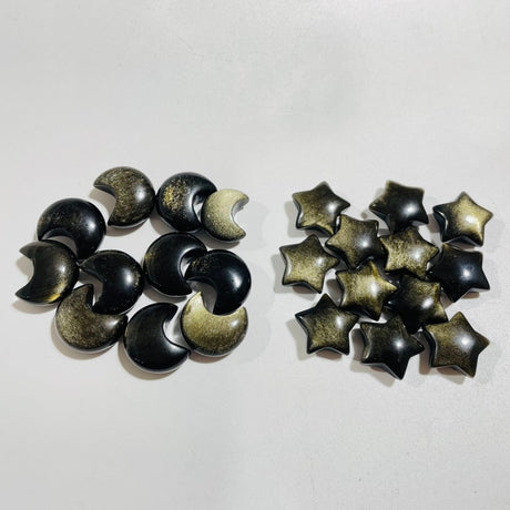 Gold Sheen Obsidian Moon&Star Wholesale -Wholesale Crystals