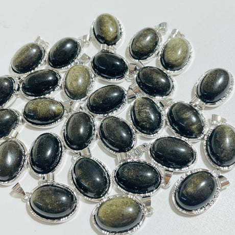 Gold Sheen Obsidian Pendant Charm Wholesale -Wholesale Crystals