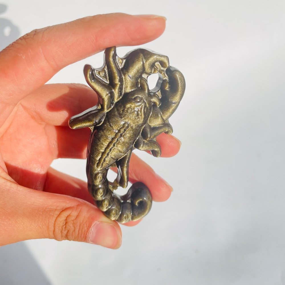 Gold Sheen Obsidian Scorpion Carving Wholesale -Wholesale Crystals