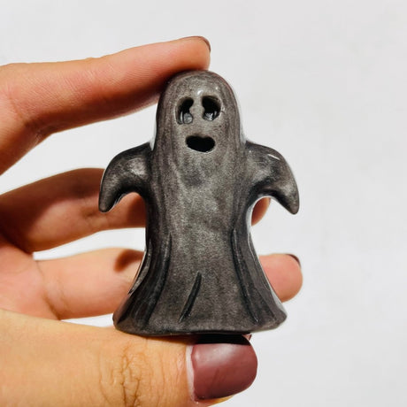 Gold Sheen & Silver Sheen Obsidian Ghost Carving Wholesale -Wholesale Crystals