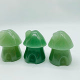 Green Aventurine Mushroom House Carving Wholesale -Wholesale Crystals