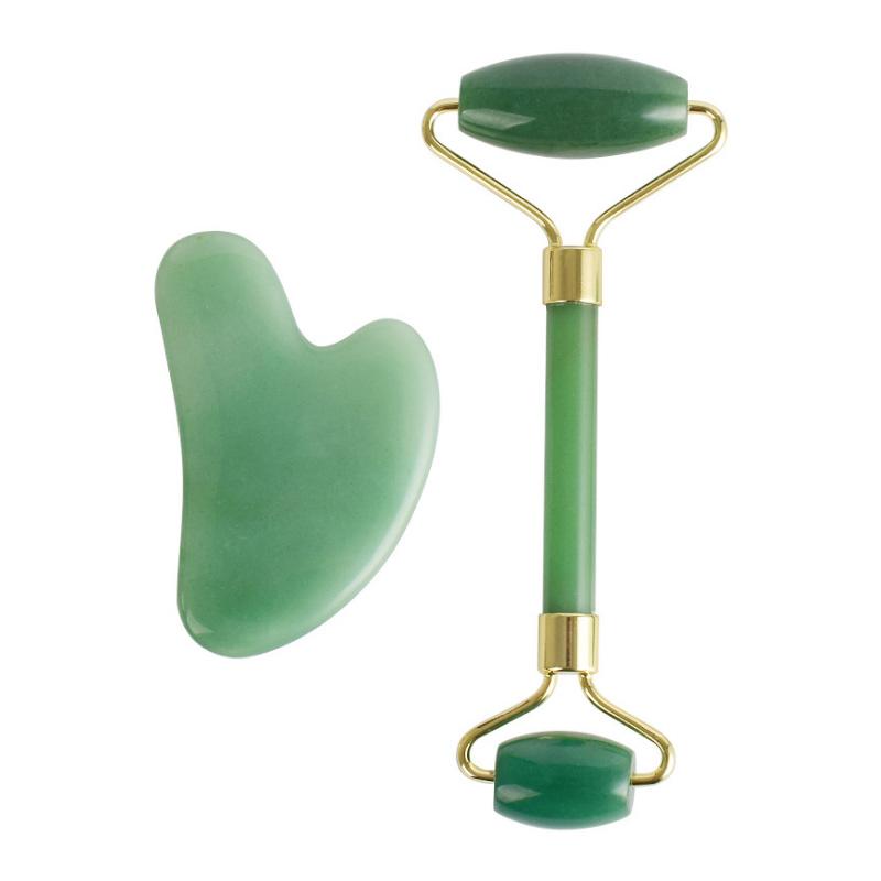 Green Aventurine Roller Gua Sha A Set Wholesale Stunning Box Set perfect for Gift -Wholesale Crystals