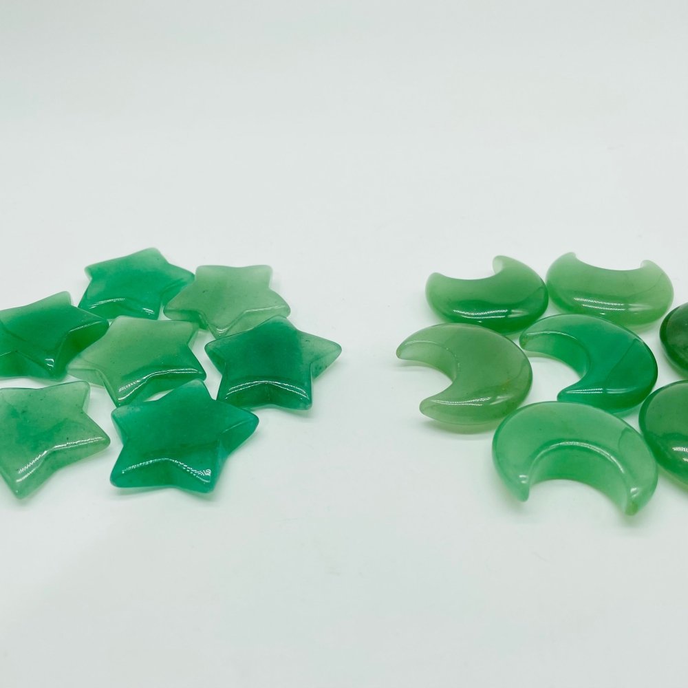 Green Aventurine Shaped Stars&Moon Wholesale -Wholesale Crystals