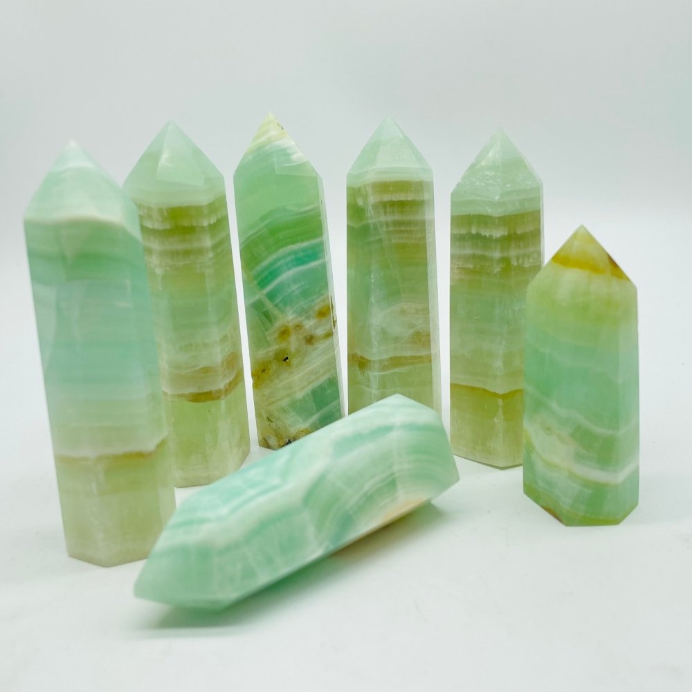 Green Calcite Tower Points Crystal Wholesale -Wholesale Crystals