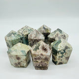 Green Flower Rhyolite CupCake Shape Tower Points Wholesale -Wholesale Crystals