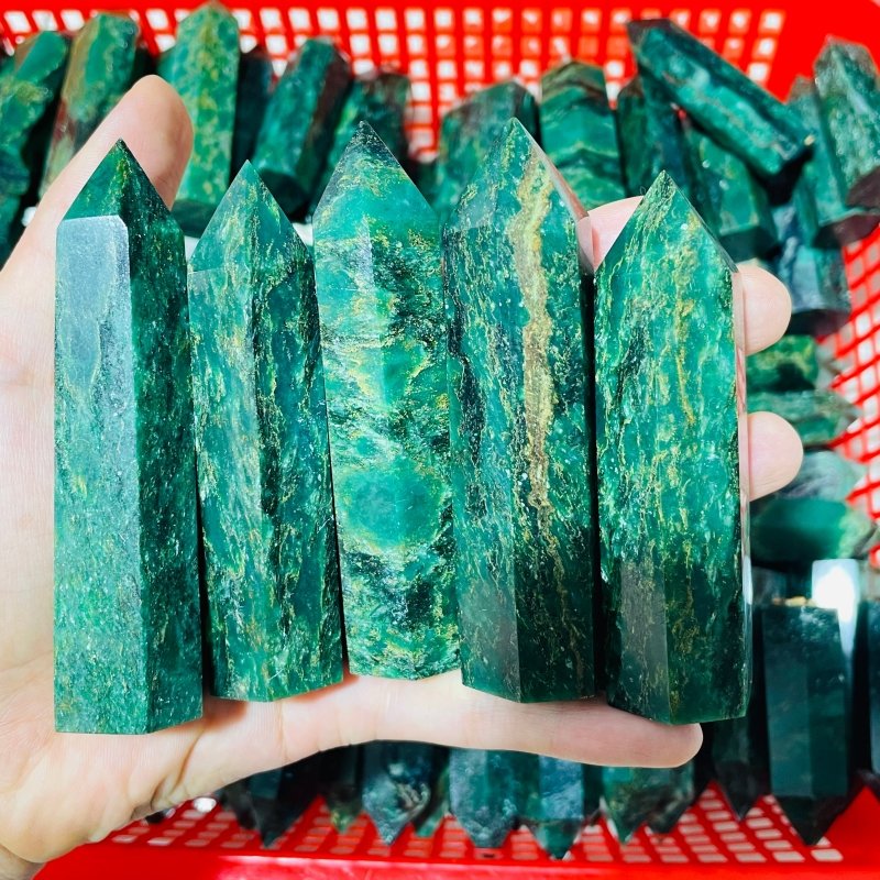 Green Mica Stone Points Wholesale -Wholesale Crystals