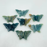Green Ocean Jasper Beautiful Butterfly Carving Wholesale -Wholesale Crystals