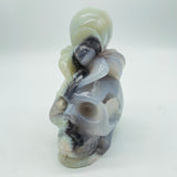 Green Sakura Flower Agate Beetle Skull Carving -Wholesale Crystals