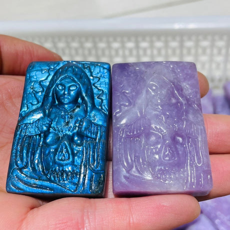 Grim Reaper Death Carving Wholesale Lepidolite Labradorite -Wholesale Crystals